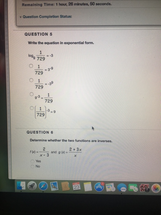 Solved Write The Equation In Exponential Form Log9 172