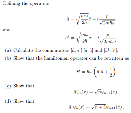 Solved Defining The Operators Mw And Mu 2mhw A Calculat Chegg Com