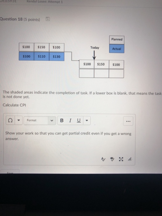 Solved Eft 0 59 31 Kendyl Losee Attempt 1 Question 18 5 Chegg Com