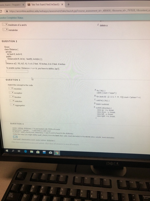 Solved Question 1 Match The Operator To The C Syntax A Chegg Com