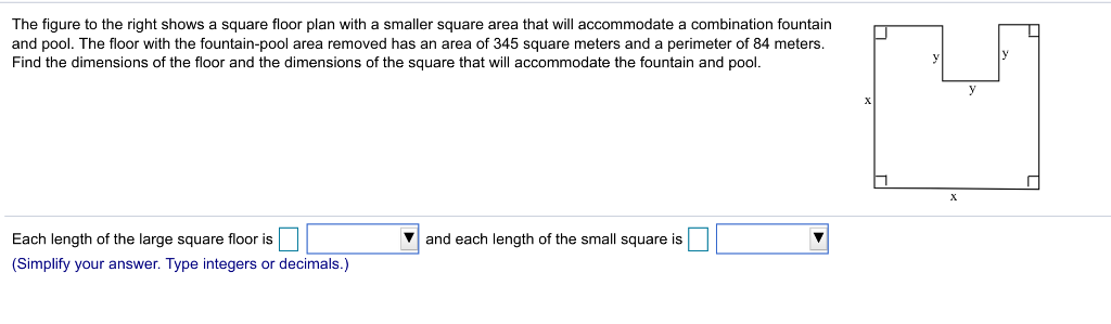 Solved The Figure To The Right Shows A Square Floor Plan