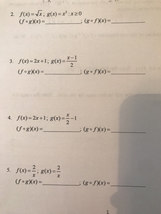 Solved F X Jr G X X X F X 2x 1 G X 21 Fog X Chegg Com