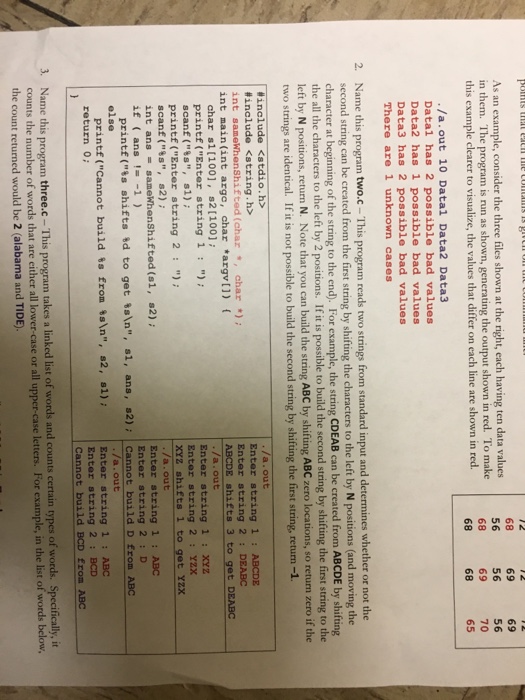Solved Two C Must Be In C The Code Is Given Below All I Chegg Com