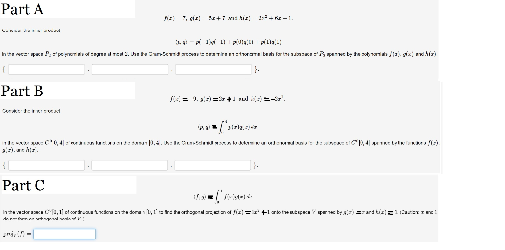 Solved Part A F X 7 G 7 And H R 22 6 1 Consider T Chegg Com