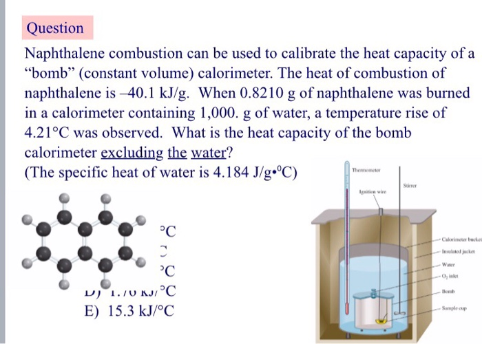 Solved Question Naphthalene Combustion Can Be Used To Cal...