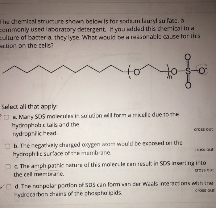 Solved The chemical structure shown below is for sodium