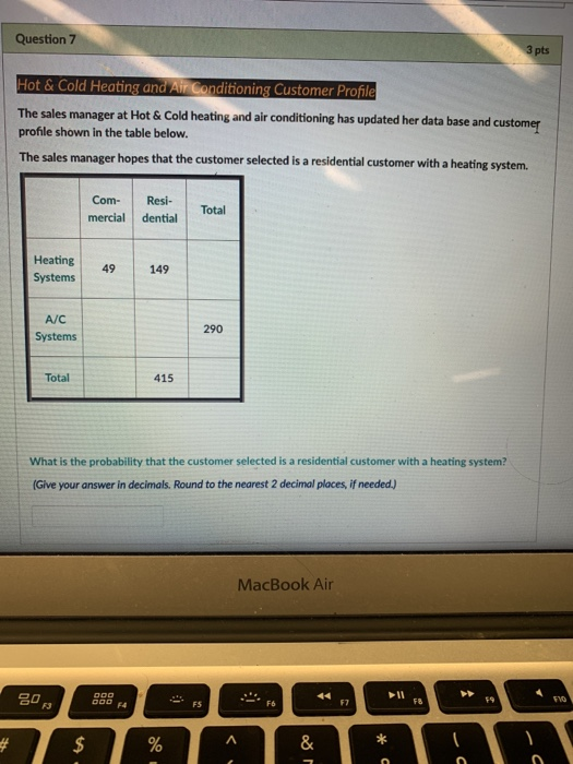 Solved Question 7 Hot u0026Cold Heating and Air Conditioning | Chegg.com