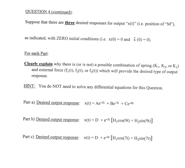 Solved Ion Consider This Forced Translational Mass Spring Chegg Com