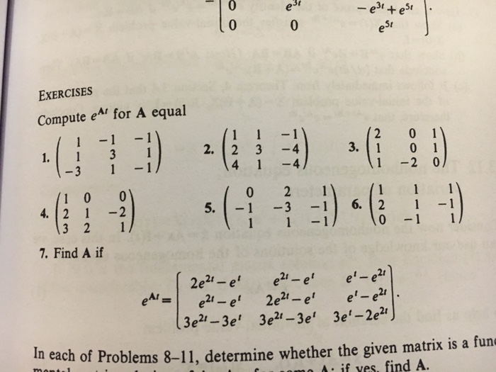 Solved Compute E At For A Equal 1 1 3 1 3 1 1 1 1 Chegg Com