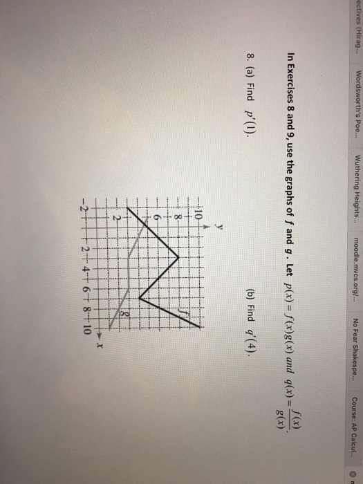 Solved Use The Graphs Of F And G Let P X F X G X And Chegg Com