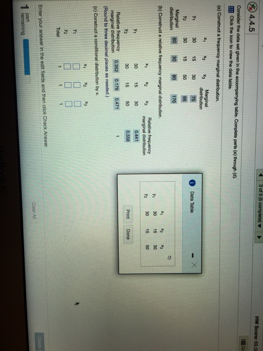 Solved: Consider The Data Set Given In The Accompanying Ta ...