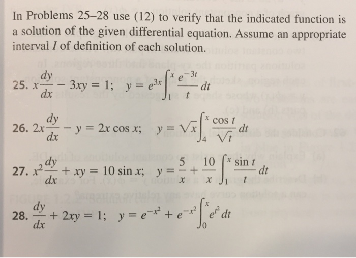 Solved Use 12 To Verify That The Indicated Function Is A Chegg Com