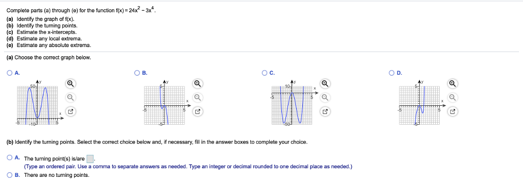 Solved Complete Parts A Through E For The Function F Chegg Com