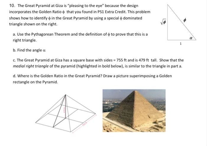 Solved 10. The Great Pyramid at Giza is "pleasing to the | Chegg.com