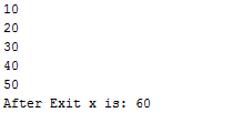 AI 50 After Exit x is: 60