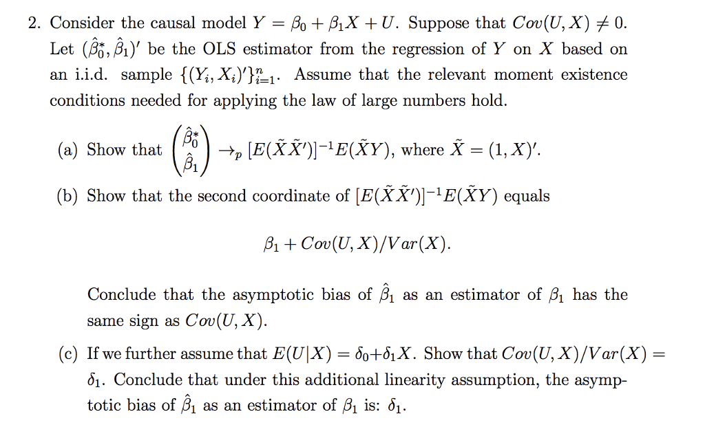 2 Consider The Causal Model Y Ao Ax U Suppos Chegg Com