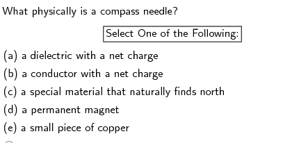compass needle material