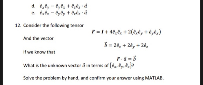 11 Consider A Vector A Compute Each Of The Follo Chegg Com