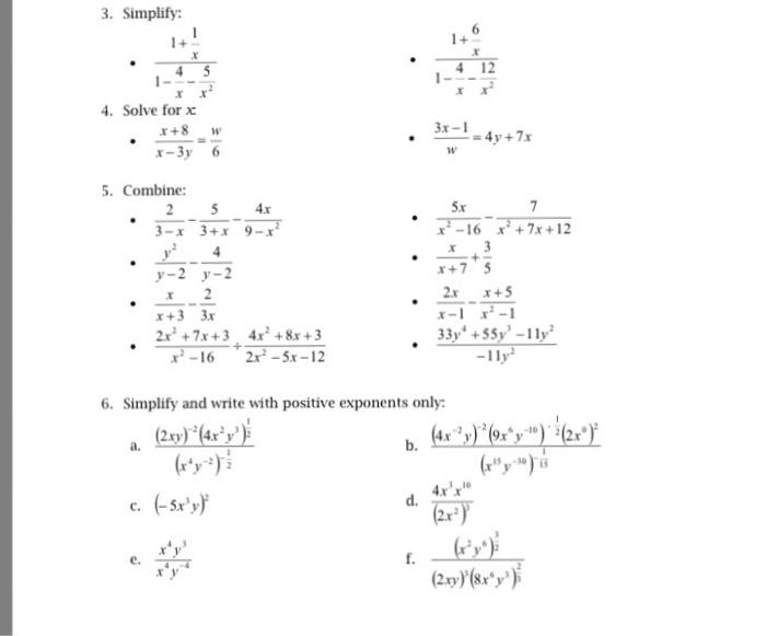 3 Simplify 4 12 Solve For X 6 X 3y 5 Combine X 16 Chegg Com