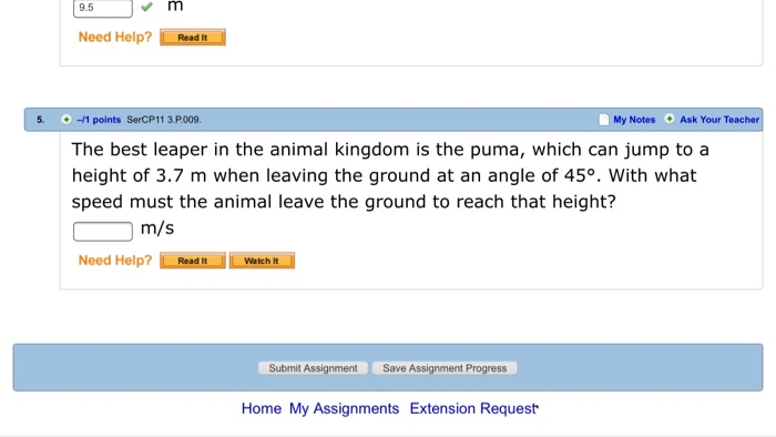 a puma can jump to a height of 3.7 m