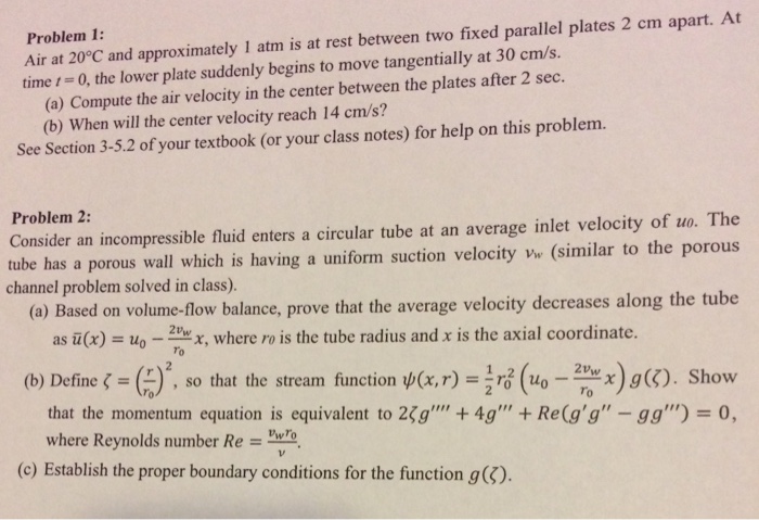 Solved Air At Degree C And Approximately 1 Atm Is At R Chegg Com