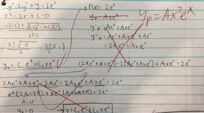 Why Do We Use Yp A X 2 E X For The Equation Y 2y Y Chegg Com