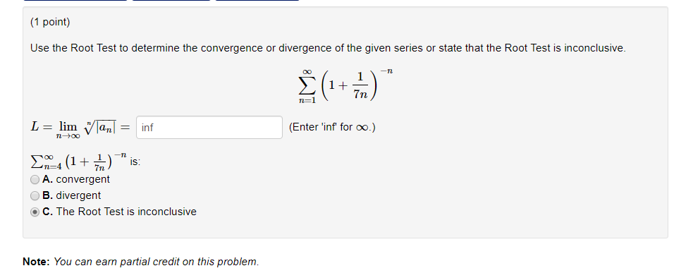 Solved Use The Root Test To Determine The Convergence Or Chegg Com