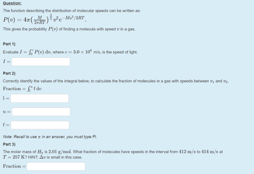 Solved Question The Function Describing The Distribution Chegg Com