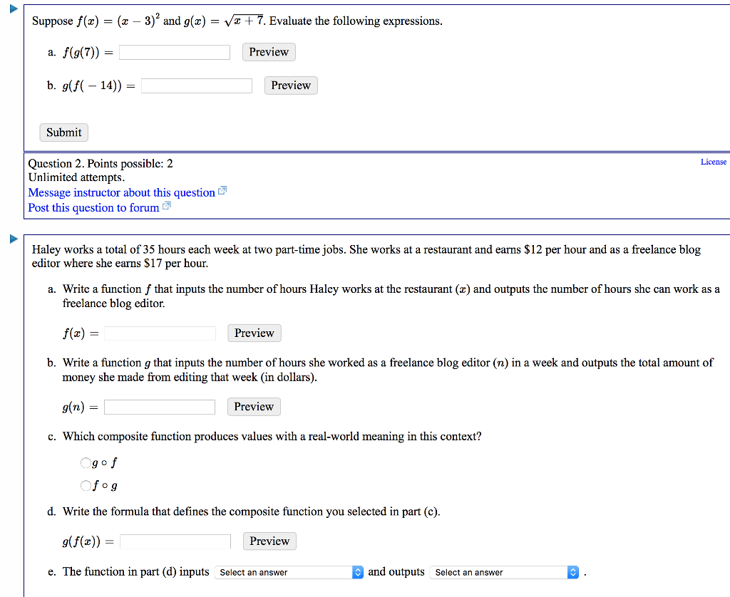 Solved Suppose F X X 3 And G X V 7 Evaluate Chegg Com