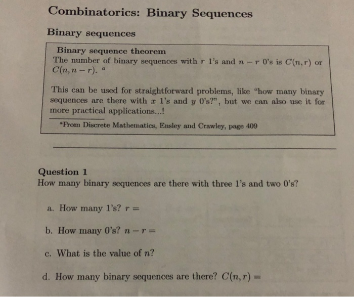 discrete mathematics ensley combinatorics