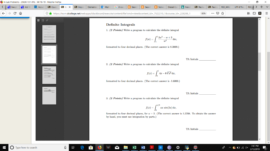 In Lab Problems Engh 131 016 W 18 19 Mozilla Fire Chegg Com