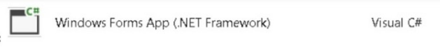 Windows Forms App (NET Framework) Visual C#