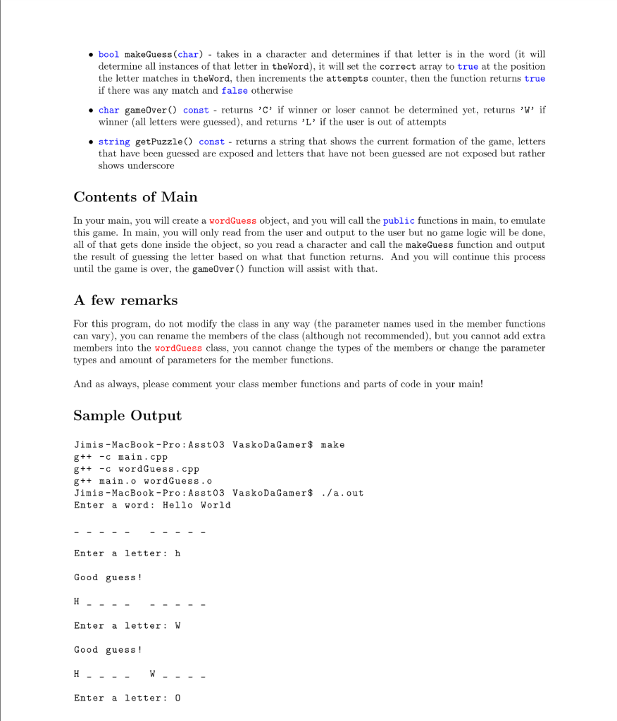 Solved In c++ language write. Please double check outputs