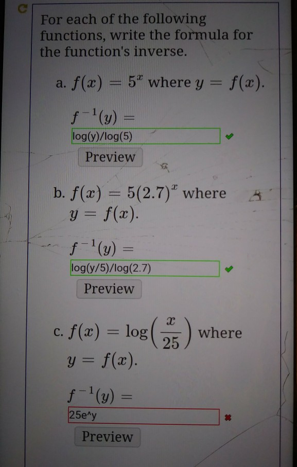 Solved For Each Of The Following Functions Write The For Chegg Com