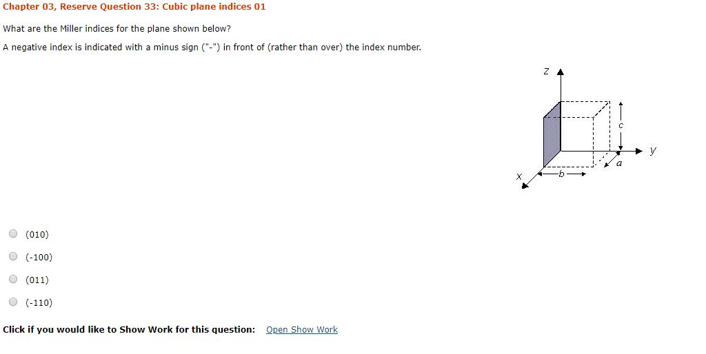 Chapter 03 Reserve Question 33 Cubic Plane Indices Chegg Chapter 03 Reserve Question 33 Cubic Plane Indices Chegg