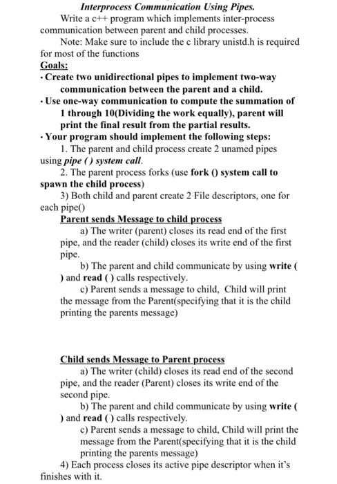 Simple pipe program in c picture