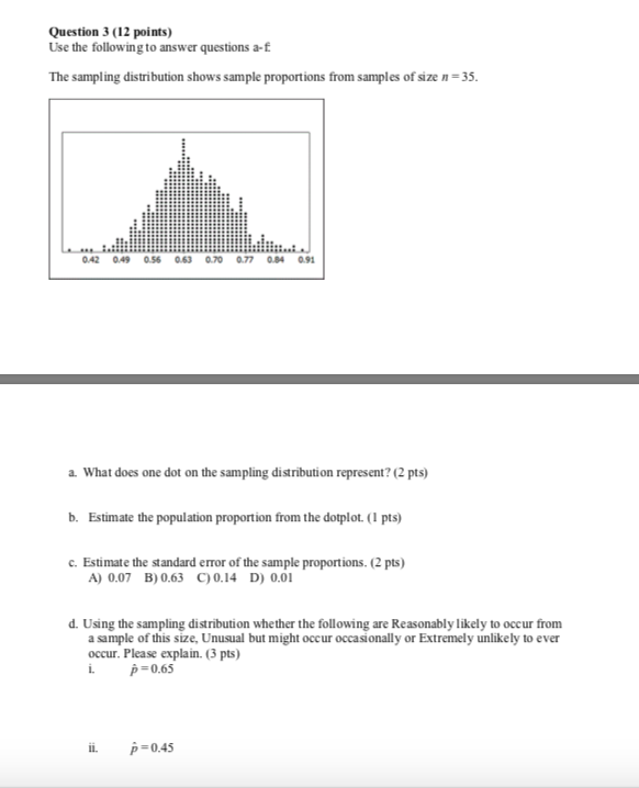 Solved Question 3 12 Points Use The Following To Answer Chegg Com