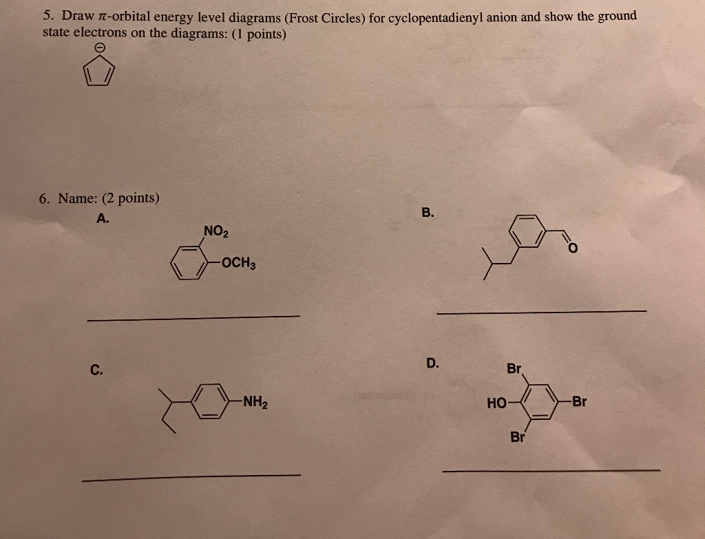 Energy 5. Draw Solved: ... Tt-orbital Ci Level (Frost Diagrams