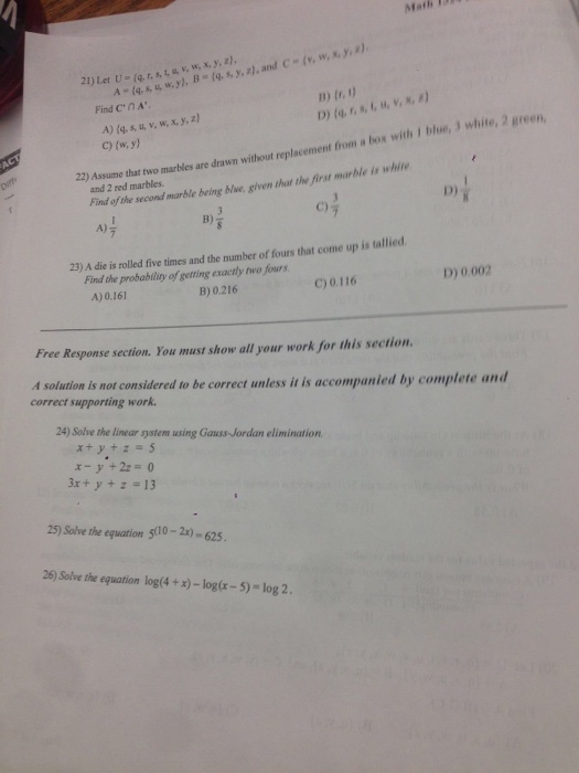 Math T 21 Let U Q R S T U V W X Y Z Find Chegg Com