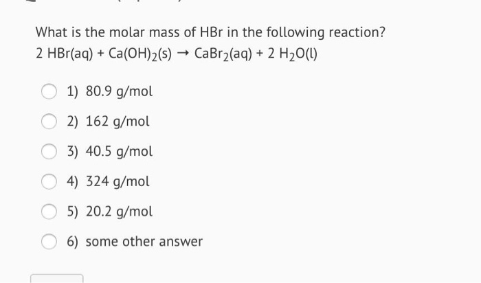 Molar mass cabr