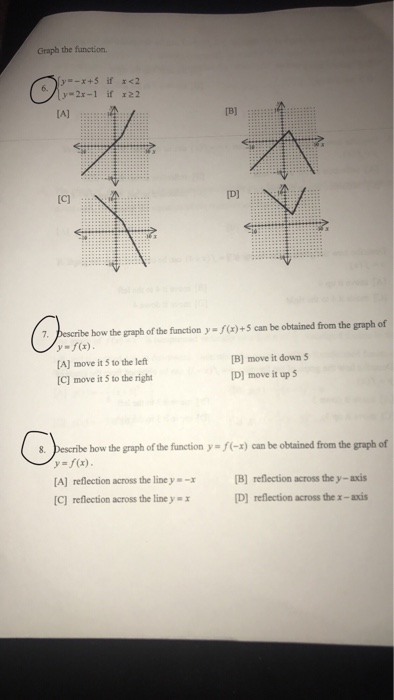 Solved Graph The Function Y X 5 Y 2x 1 If If X Chegg Com