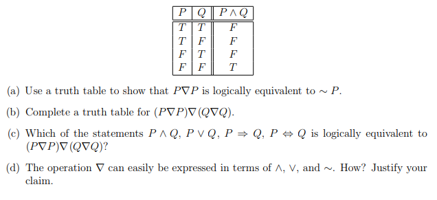 Solved A Use A Truth Table To Show That P P Is Logicall Chegg Com