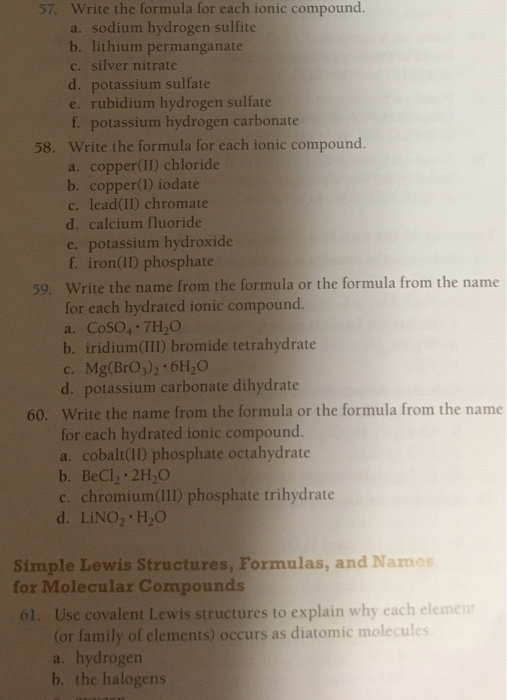 Solved Write The Formula For Each Ionic Compound A Sodi Chegg Com