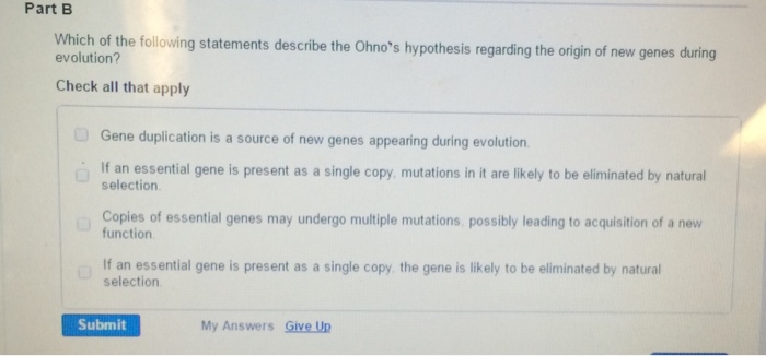 Solved Which Of The Following Statements Describe The Ohno�s | Chegg.com
