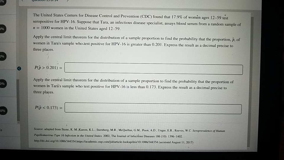 Solved The United States Centers For Disease Control And Chegg Com