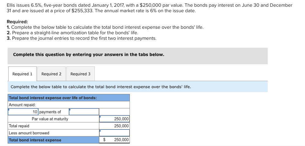 Ellis Issues 6 5 Five Year Bonds Dated January 1 Chegg 