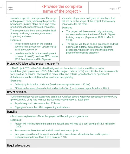 Project charter for construction project image