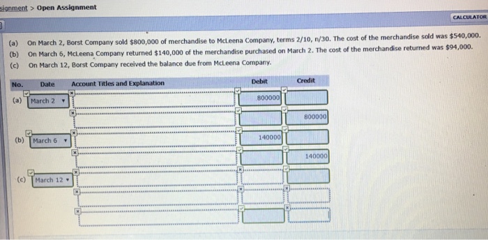 Solved Signment Open Assignment Calculator A On March Chegg Com