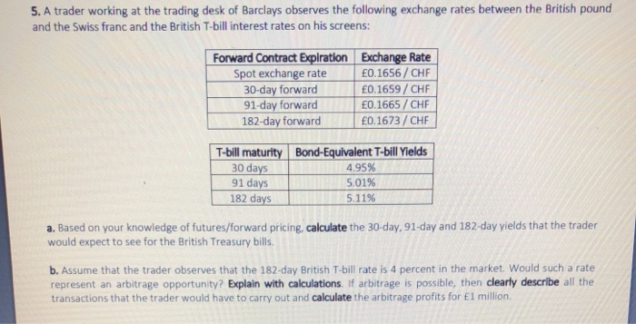 5 A Trader Working At The Trading Desk Of Barclay Chegg Com