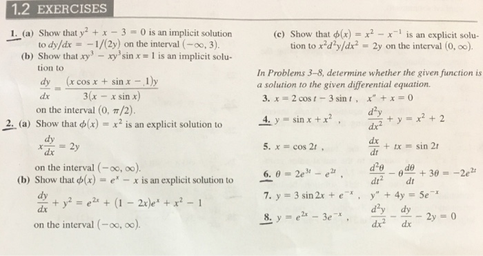 Solved A Show That Y 2 X 3 0 Is An Implicit Solution Chegg Com